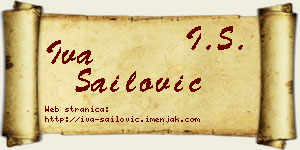 Iva Sailović vizit kartica